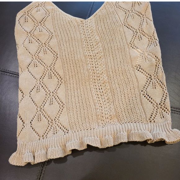 Sezane Angele Knit Crochet Sweater Tank - Picture 3 of 6